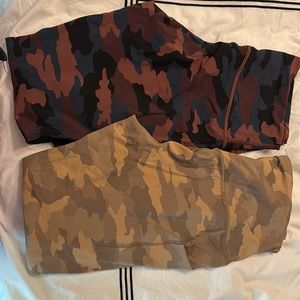 Bundle of wunder camo yoga pants from Lululemon- size 12